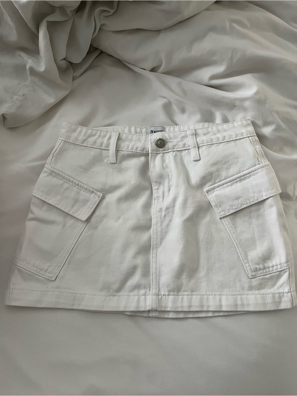 Princess Polly White Mini Skirt with Cargo Pockets